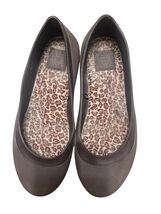 Crocs Mammoth Brown Ballet Flats Size 8 Leopard Print Insole Comfort Shoes - $18.23