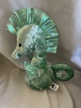 Retired JellyCat Green Coral Cutie-Velvet Seahorse Soft Toy 9&quot; Plush Ocean Sea - £15.79 GBP