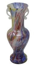 Silvestri Cristal Murano Multi Color Rainbow Art Glass Iridescent Handle... - $74.99