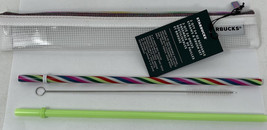 STARBUCKS Reusable Straws & Brush Set w/ Mesh Bag 24oz Venti - £10.05 GBP