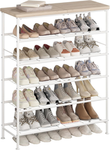 Shoe Rack Organizer 6 Tier for Closet Entryway Free Standing Metal Storage Shoe - £58.56 GBP