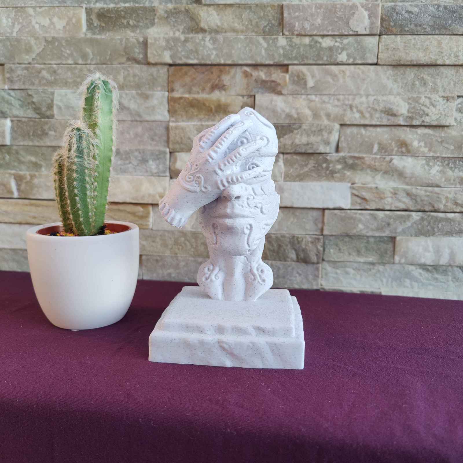 Statue of See No Evil, Flawlessly 3D Printed Statue - $32.90+