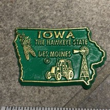 Iowa State Shape Souvenir Refrigerator Magnet Rubber New - $2.92