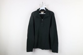 Vtg Banana Republic Mens Medium Angora Cashmere Blend Knit Henley Sweater Green - £46.99 GBP