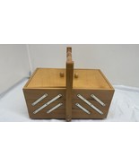 Hold Everything Italy Large wooden craft/sewing box Accordion style - $728.33 MXN
