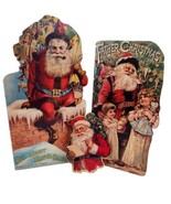 Retro 80s Replica Antique Books Ornament Father Christmas All About Sant... - £15.16 GBP