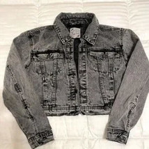 BRAND NEW NEVER WORN (no tags) black stone washed vintage denim jacket - £23.45 GBP