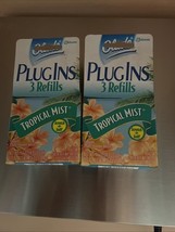 2 Vintage 1999 Glade PlugIns Tropical Mist Refills 3 Packs Rare Scent Se... - $29.69