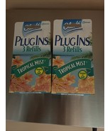 2 Vintage 1999 Glade PlugIns Tropical Mist Refills 3 Packs Rare Scent Se... - $29.69