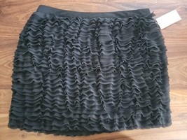 NWT MICHAEL KORS ruffled tiered black mini skirt $150, sz 8, NWT! - £20.08 GBP