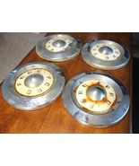 4 VINTAGE ANTIQUE FORD 57 58 59 FAIRLANE THUNDERBIRD T BIRD HUBCAPS CENT... - $130.00