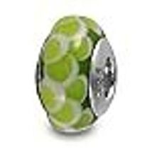 Galaxy Gold GG 925 Sterling Silver Genuine Murano Glass Charm, Kiwi, Fit... - $18.80