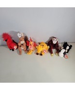 Ty Beanie Baby Plush Lot of 6 Giraffe, Cow, Monkey, Cardinal, Kangaroo, ... - $22.99