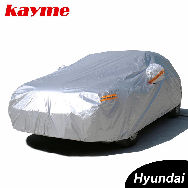 Roof full car covers sun dust rain protection for hyundai solaris ix35 i30 tucson santa thumb200