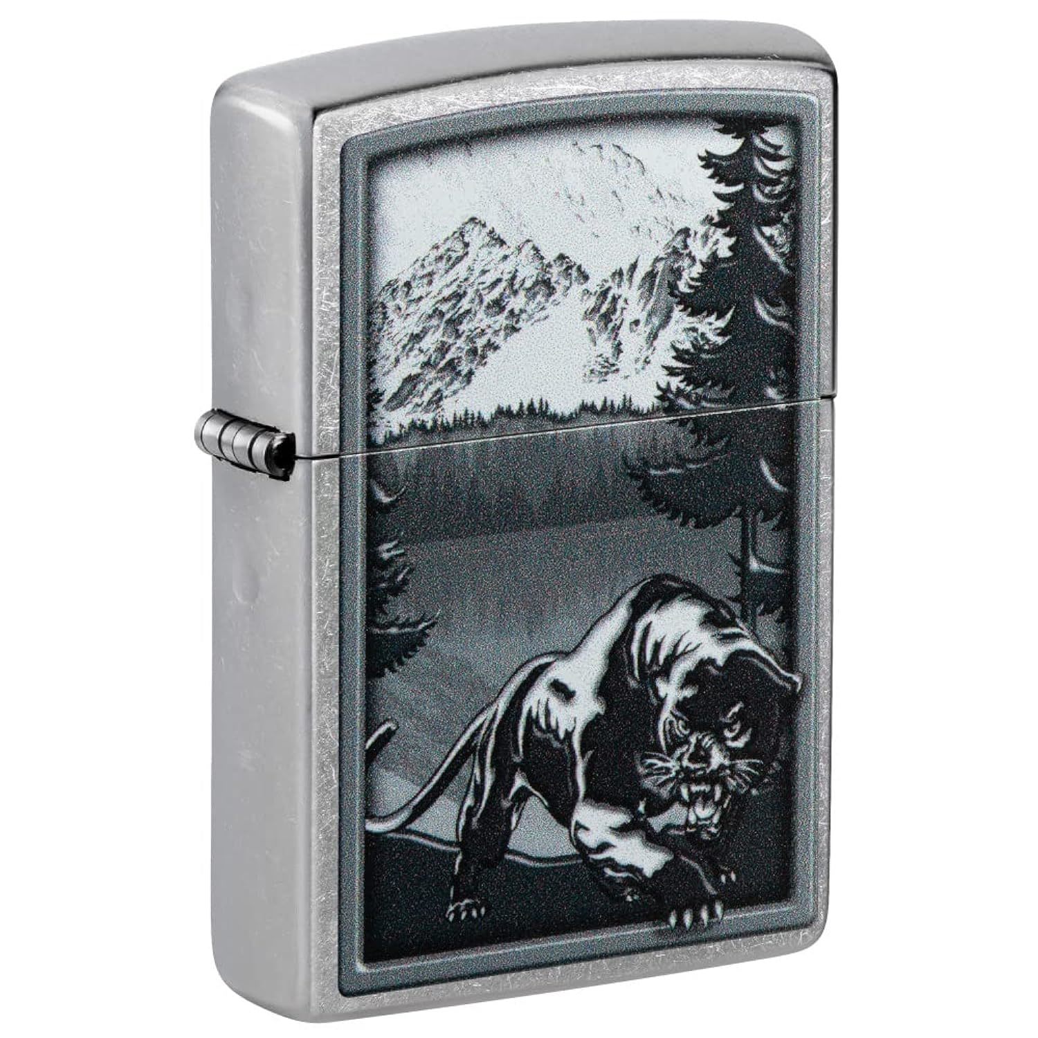 Zippo Mountain Lion Design Street Chrome Pocket Lighter
