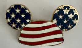 Mickey Mouse Stars Stripes Ear Hat American Flag Patriotic Disney Pin 46957 - $11.87