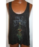 We The Free People Small Ruby the Hatchet Distressed Tank Top Indie Psyc... - £21.33 GBP