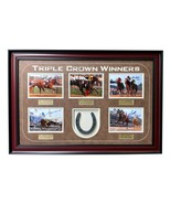 All Triple Crown Winners Signed Horse Photo Collage Framed JSA Turcotte ... - £1,108.08 GBP