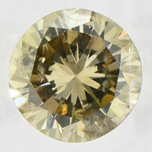 Round Shape Diamond Natural Fancy Brown Real Loose 0.45 Carat I1 IGI Certificate - £344.06 GBP