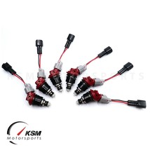 A Set Of 6 850cc Fuel Injectors For Nissan Nismo Skyline R33 GTS-T RB25DET Jecs - $258.14