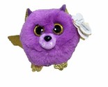 Ty Beanie Balls Hastie Bat with Golden Wings Purple Ball with Tags Glitt... - $7.00