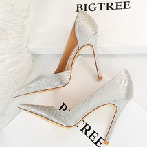 Sexy Party Shoe Women Plus Size sliver 34 - £33.48 GBP