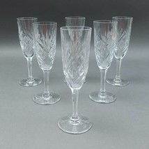 St. Louis Crystal France Chantilly 7 1/4&quot; Champagne Flutes Set Of 6 - £314.75 GBP