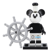Mickey Mouse (Steamboat Willie) Walt Disney Lego Compatible Minifigure Bricks - £2.34 GBP