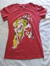 Women&#39;s Brave Heart Rhinestone Tiger Tshirt Size Large - £13.91 GBP