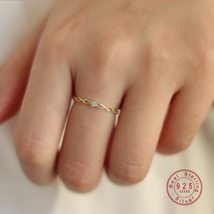 925 Sterling Silver Japanese Exquisite Hollow Twist Zircon Round Ring Women Nobl - £10.36 GBP