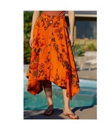 New Anthropologie Asymmetrical Floral Midi Skirt  $170 SIZE 2 - $92.32 CAD