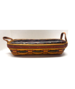 Longaberger 1997 13 1/2&quot; long x 3&quot; tall W/ Insert &amp; Paisley Liner Handle... - €25,51 EUR