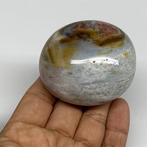 140.3g, 2.3&quot;x2.1&quot;x1.3&quot; Natural Ocean Jasper Palm-Stone Orbicular Jasper, B30759 - £9.50 GBP