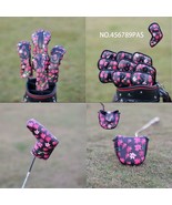 Golf Driver Fairway Wood Hybrid Iron Putter Head Cover Cherry Blossom Pi... - $446.78 MXN+