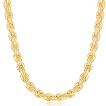 Authenticity Guarantee 
Sterling Silver W/14K Gold Overlay, Oval-Linked Necklace - £1,132.36 GBP