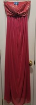 NWOT Carolina Collection Pink Silver Strapless Knot Bandeau Maxi Dress S... - $70.00