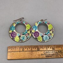 Colorido Flor Pendientes - $28.02