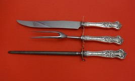 Edgewood by International Sterling Silver Roast Carving Set 3pc HHWS Serving - £302.93 GBP