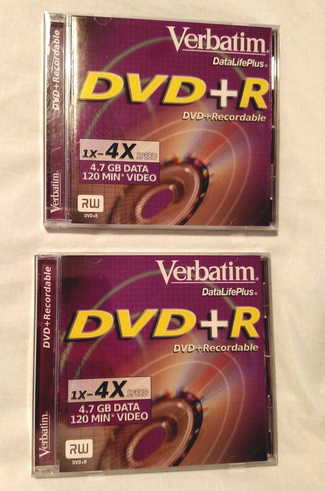 NEW VERBATIM DataLifePlus DVD+R Recordable 1x-4x 4.7 GB Data 120min Video DVD RW - $24.95