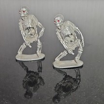 Ral Partha Pewter Skeleton Warrior Lot 2 Jewel Eyed Undead Vintage DnD Figurine - £13.35 GBP