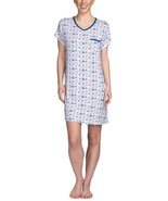 HANES Womens Sleepshirt Nightgown Gray Printed Size Medium $38 - NWT - £7.17 GBP