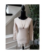 Style &amp; Co. Sweater Women Size XS Cream Crew Neck Long Sleeves Pullover - $25.74