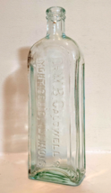 1895-1930s Dr W B Caldwell Medicine Bottle Monticello IL VA Embossed Quack YY B - £20.10 GBP