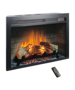 28&quot; Electric Fireplace Insert: Multicolored Flames &amp; Remote - $194.99