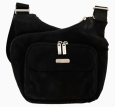 Baggallini Criss Cross Crossbody Shoulder Bag ORGANIZER Black Nylon  Zip... - $17.09