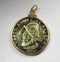 Vintage 1975 Panama $100 Balboa .900 Fine Gold Coin Bezel Pendant C3229 - $1,089.00