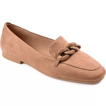 Journee Collection Women Chain Accent Slip On Loafers Cordell Size US 9.5M Taupe - £20.15 GBP