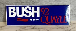 VTG Bush Quayle 92 Bumper Sticker 9&quot; x 3&quot; NOS - £4.45 GBP