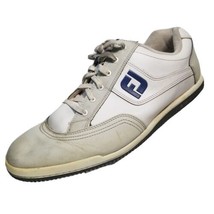 FootJoy Greenjoys Golf Shoes Mens 11 W Wide Spikeless White Gray Navy 45309 - £23.29 GBP
