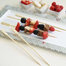 100 Paddle Skewers 10&quot;&quot; Natural Bamboo Picks Wedding Party Bar Buffet Supplies - £7.71 GBP